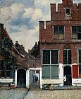Johannes Vermeer Canvas Paintings - The Little Street